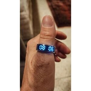 SMART RING, HEALTH & FITNESS TRACKER, SIZE 8 OR 10, DIGITAL DISPLAY BLK OR SILVR